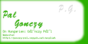 pal gonczy business card